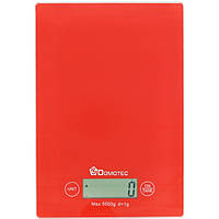 Сенсорні електронні кухонні ваги до 5 кг Domotec MS 912 + батарейки Червоні