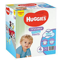 Подгузники-трусики Huggies Хаггис трусиками Pants для мальчиков 4 ( 72 шт / 9-14 кг)