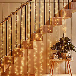 Гірлянда Штора 3 м х 1.5 м, 240 LED, сполучна, теплий білий