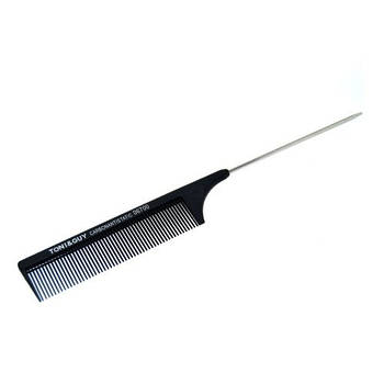 Расческа-гребень с металлической ручкой T&G Carbon 6700