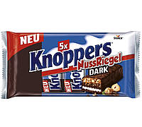 Knoppers NussRiegel Вафельные батончики с карамельно-ореховой и сливочной начинками в чёрном шоколаде 200g