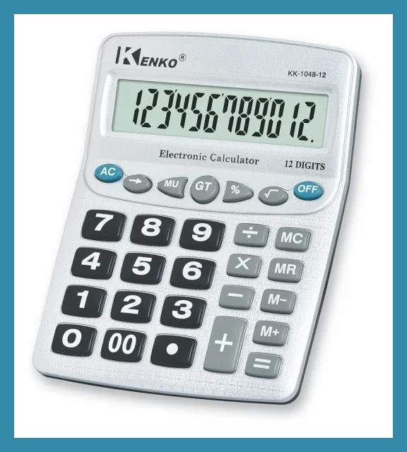 Калькулятор електронний офісний великий KENKO KK-1048, фото 1