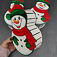 Подарункова коробка "Сніговик із шарфом" Середня. Бокс для цукерок на Новий рік, фото 3