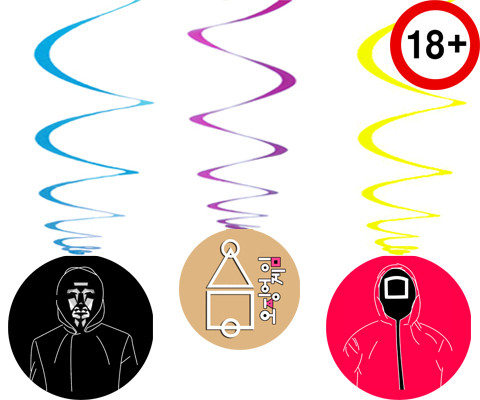 "Гра в Кальмара" - Спіральки 6 шт. в уп., фото 1