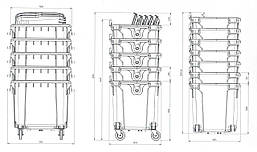 Євроконтейнер 1100 л. плоска кришка в кришці, Sulo, Німеччина, фото 4