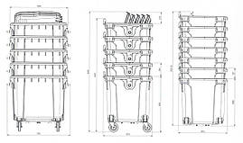 Контейнер пластиковий ESE 1100 л, фото 3