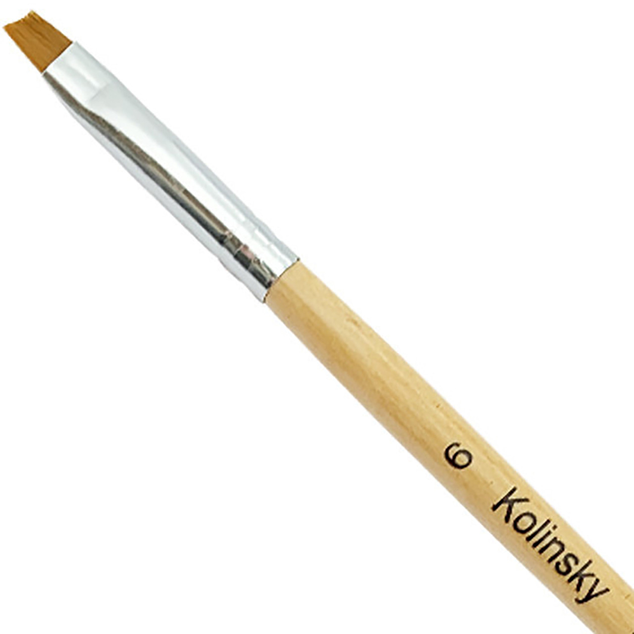 Кисть для нанесення гелю Kolinsky, №6, 6 мм, фото 1