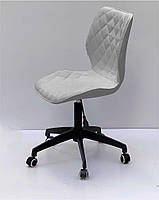 Стілець Toni BK Modern Office світло-сірий SH-3 шеніл на чорній хрестовині з коліщатками, фото 8