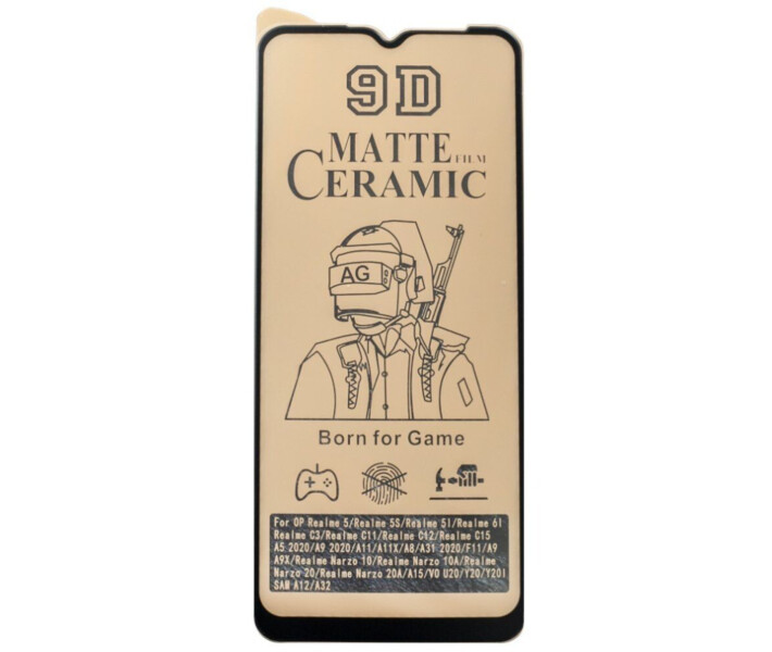 Xiaomi Redmi Note 9 Захисне скло Matte Ceramic Glass Black тех. пакування