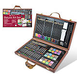 Художній набір у дерев'яній валізці Deluxe wood case Art sets 100+ предметів, фото 3