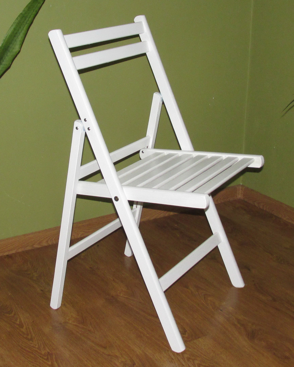 Розкладний стілець "Компакт" (білий) з дерева БУК, фото 1