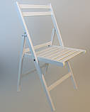 Розкладний стілець "Компакт" (білий) з дерева БУК, фото 5