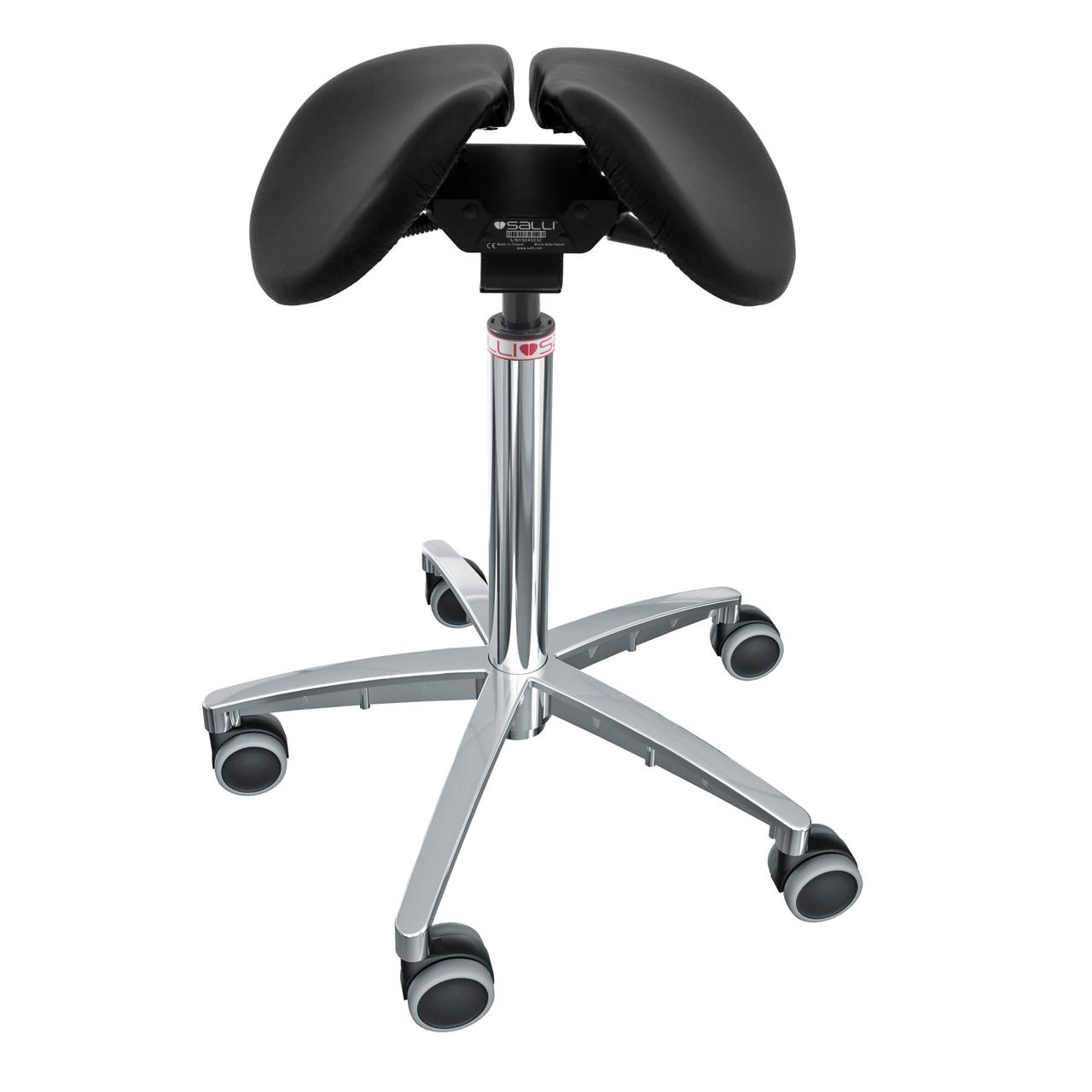 Salli Chin Tilt (Чорний екошкіра) — ергономічний стілець-сідло з механізмом нахилу (made in Hong Kong), фото 1