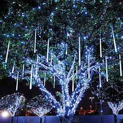 LED гірлянда "Тануть бурульки", "Метеоритний дощ" 8 бурульок по 50 см, холодний білий