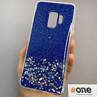 Чехол для Samsung Galaxy S9 накладка блестящая чехол на самсунг с9 темно-синий r5u