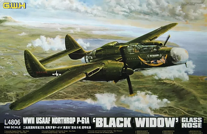 Northrop P-61A Black Widow із прозорим носовим обтічником. GREAT WALL HOBBY L4806, фото 1