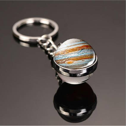 Брелок планета Юпітер з металевим ланцюжком 3D Torankusu