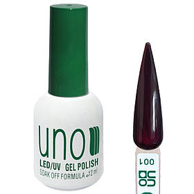 Кольоровий гель-лак Gel Polish для нігтів, 12ml. Темно-бордовий 001