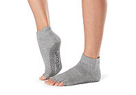 Носки для йоги ToeSox Half Toe Ankle Grip Heather Grey XL (45.5)