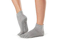 Носки для йоги ToeSox Full Toe Ankle Grip Heather Grey L (43-45)