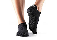 Носки для йоги ToeSox Full Toe Low Rise Grip Black L (43-45)