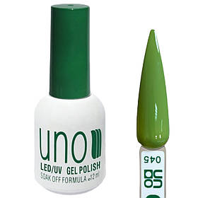 Кольоровий гель-лак Gel Polish для нігтів, 12ml. Блідий зелений 045