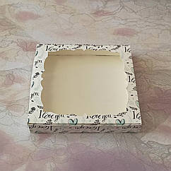 Коробка для пряників із віконцем 20*20 см Любов