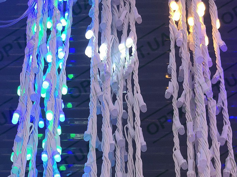 Гірлянда Водоспад біла матова лампа 2,0мХ2,0м 240LED (синій) IT RAINS-240-B-2 (білий), фото 1