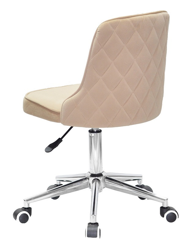 Крісло Adam оксамит бежевий B-1005 Modern Office на колесах із регулюванням висоти