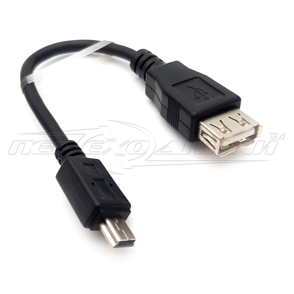 Кабель переходник  USB ( F ) - mini USB ( не OTG ) ,0.15 мм