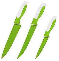 Набор кухонных ножей Calve (Кальве) 3 предмета (CL-3106) Зеленый