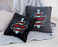 Подушка подарункова для чоловіків "Тато завжди правий" флок, фото 3