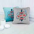 Подушка подарункова для чоловіків "Тато завжди правий" флок, фото 3