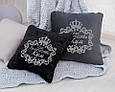 Подушка подарункова для чоловіків "Його Величність Кум" флок, фото 3