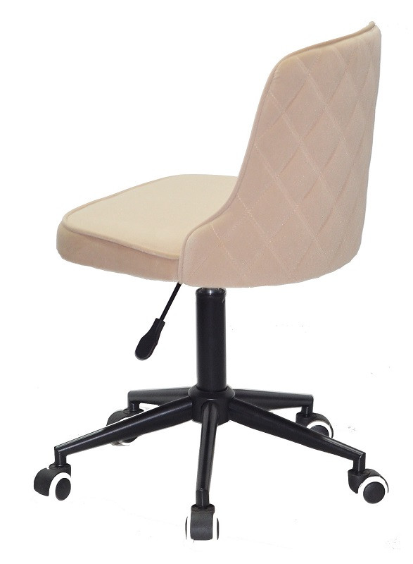 Крісло Adam оксамит бежевий B-1005 BK Modern Office на колесах із регулюванням висоти