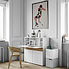 Стіл Комод Трансформер розкладний MeBelle OMNIA 110 х 42 х 110 см, ЛДСП білий + дуб сонома, сканді стиль, фото 9