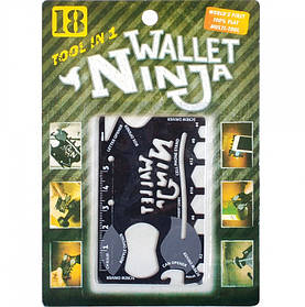 Мульти-кредитка Ніж Ключ WALLET NINJA 18в1 8,5х5,3 см