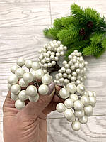Ягода для декору біла, перламутрова (40 шт.), фото 5