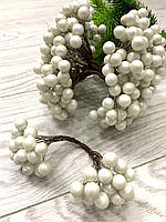 Ягода для декору біла, перламутрова (40 шт.), фото 2