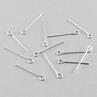 Піни з петлею 400 шт. залізо Колір срібло 30х0.7мм