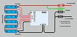 10А 12В BMS контролер заряд-розряд плата MGod LiFePO4 12V 4S 10A симетрія, фото 8