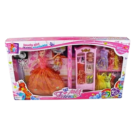Лялька з нарядами 132 у наборі для перевдягання