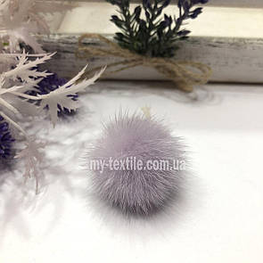 Хутряний бубон, помпон, балабон з норки Лаванда ( 3,5-4 см )