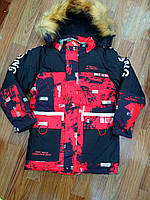 Зимова куртка на хлопчика "НХDP", червона, зріст 140.