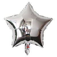 Звезда "18 "дюймов(45 см) цвет серебро фольгированный шар