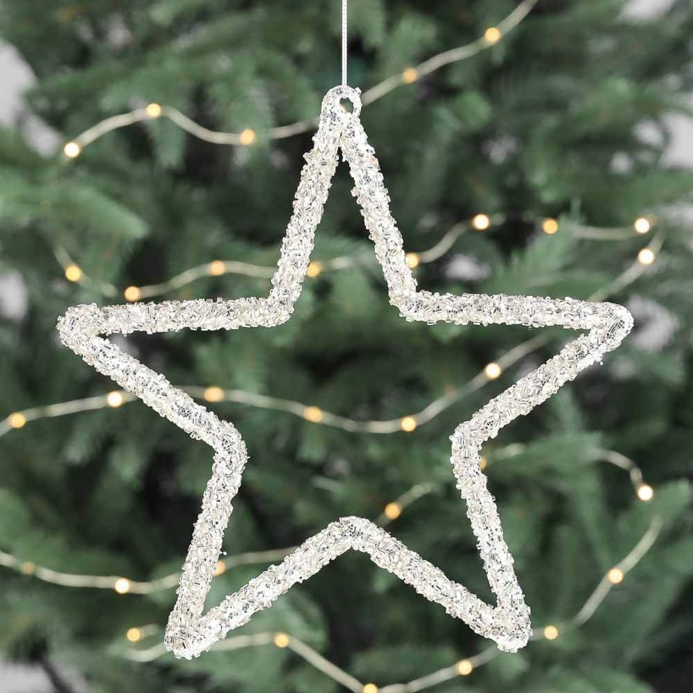 Набір скляних зірочок на ялинку Lefard 4 шт 21 см 16017-069
