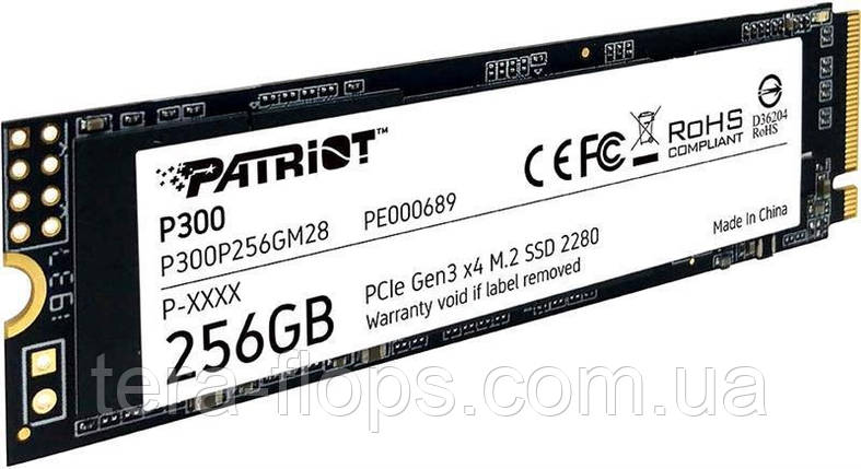 SSD накопичувач Patriot P300 M. 2 256gb (P300P256GM28) (D), фото 2