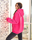 Теплий жіночий худі на флісі GB_style малиновий, фото 2
