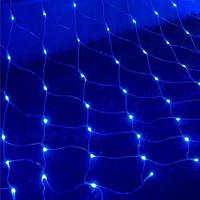 Гірлянда новорічна сітка 180 LED синій колір 1,7х1,7 метра новорічна гірлянда