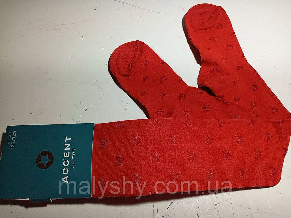 Колготки дитячі демісезонні 122-128 ТМ "Акцент" 2 0829 554 20 / вишневий / ACCENT от Дюна